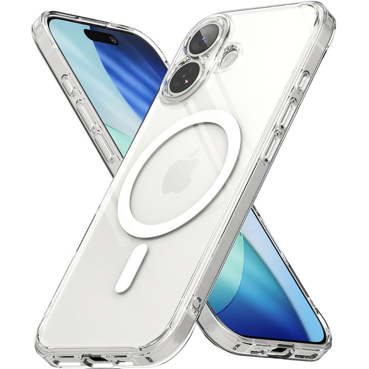 Husa de protectie, GUUIXUAN, MagSafe, Compatibil cu iPhone 17, Premium Quality, Transparent