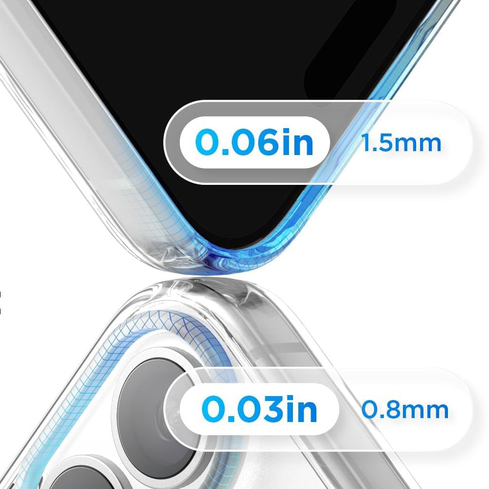 Husa de protectie, GUUIXUAN, MagSafe, Compatibil cu iPhone 17, Premium Quality, Transparent
