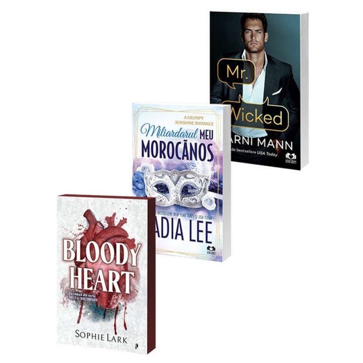 Pachet Miliardarul meu morocanos + Mr. Wicked + Bloody heart. Set 3 carti