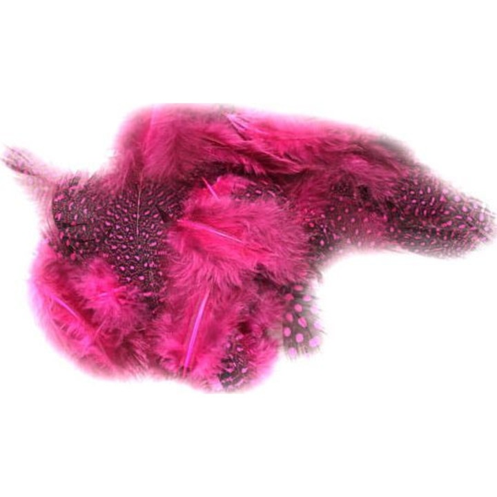 Set de pene decorative roz, ALIGA, 85-90 buc, 6-10 cm