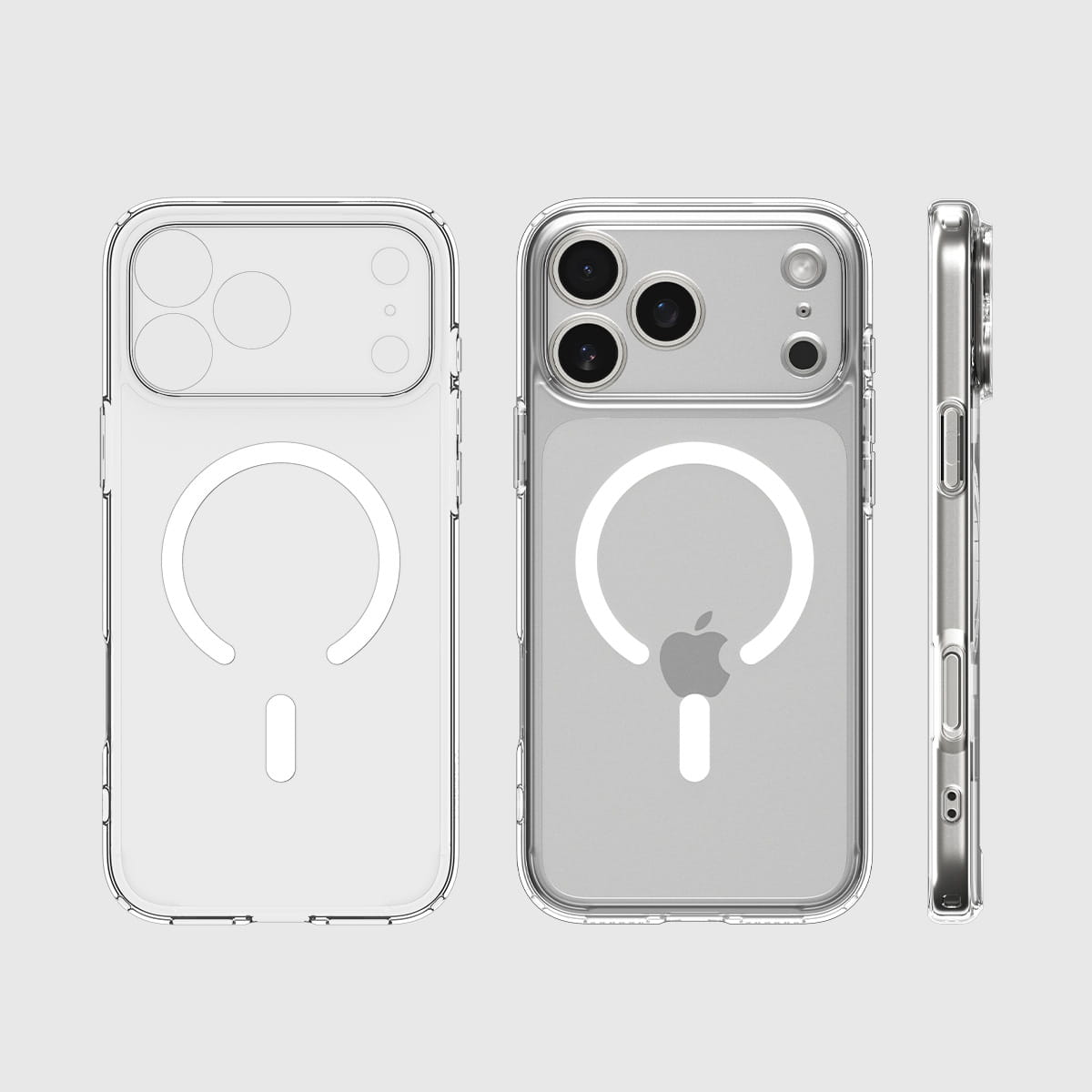 Husa, Spigen Ultra Hybrid Mag Magnet pentru iPhone 17 Pro Max, Transparent Alb