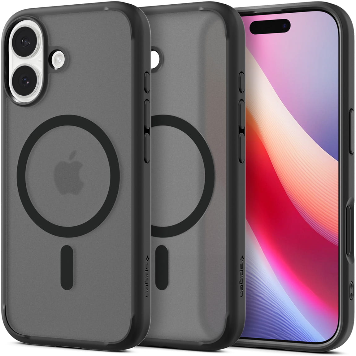 Husa, Spigen Ultra Hybrid Mag Magnet pentru iPhone 17, Neagra Si Translucida