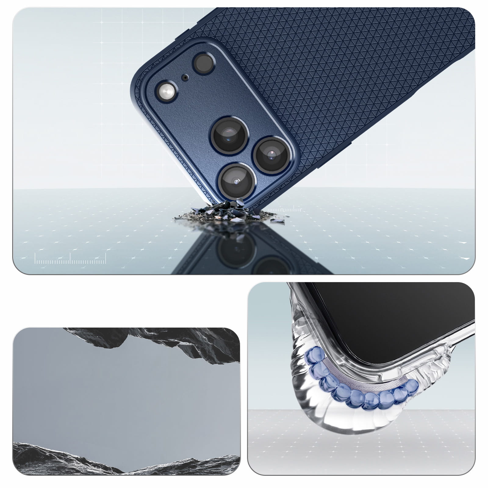 Husa, Spigen Liquid Air pentru iPhone 17 Pro, Albastru Inchis