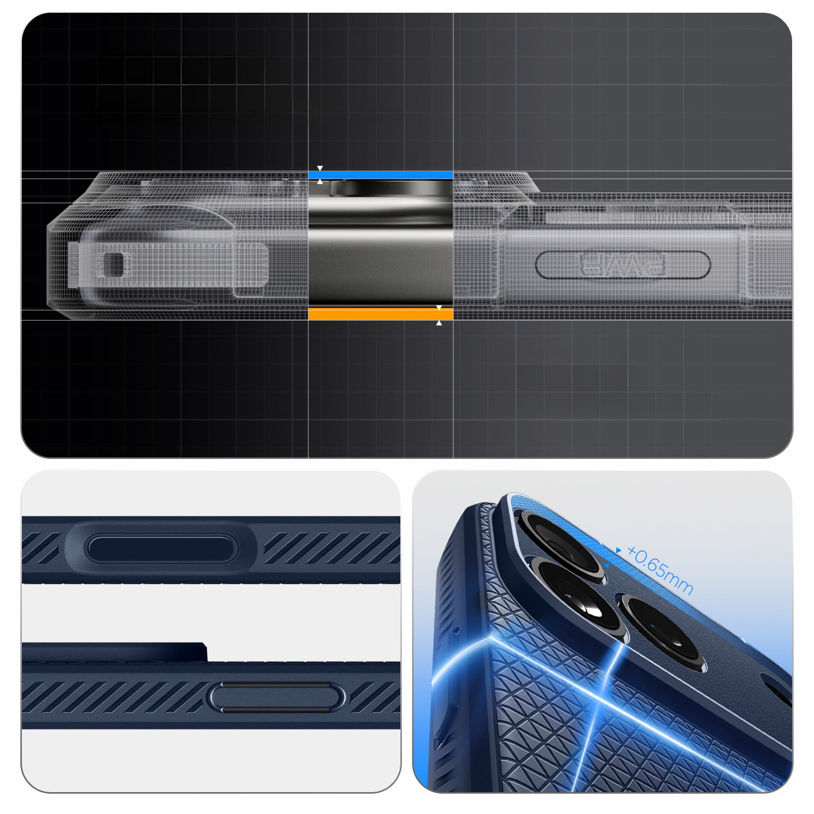 Husa, Spigen Liquid Air pentru iPhone 17 Pro, Albastru Inchis