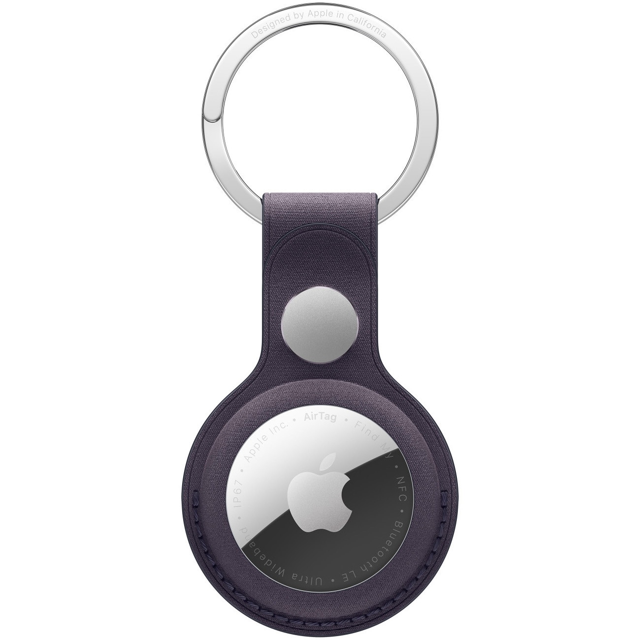 Breloc Apple AirTag FineWoven Key Ring pentru AirTag Apple, Midnight Purple