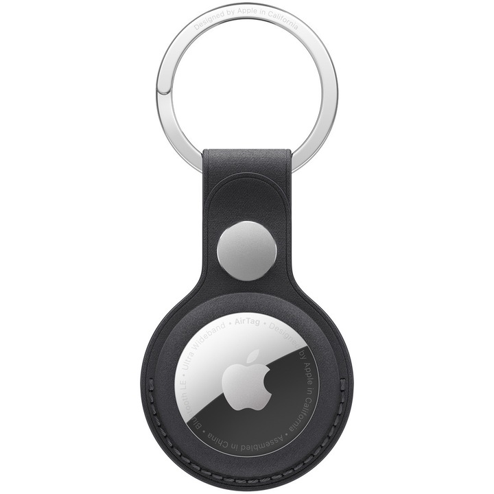 Breloc Apple AirTag FineWoven Key Ring pentru AirTag Apple, Black