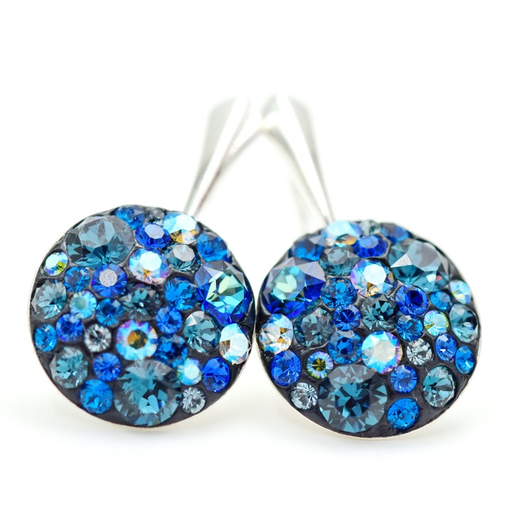 Cercei handmade Chaton Regal Blue – Argint 925