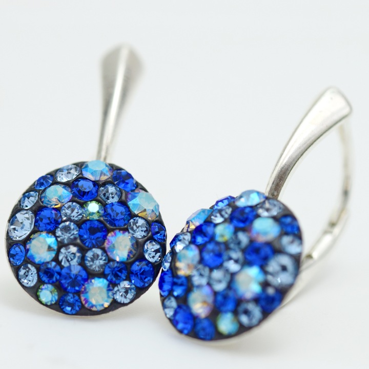 Cercei handmade Chaton Regal Majestic Blue – Argint 925