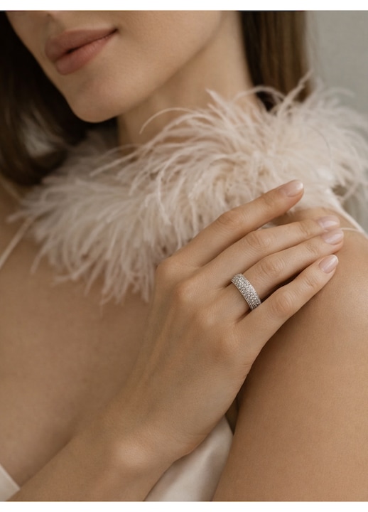 Inel Sentivo de cocktail cu zirconiu