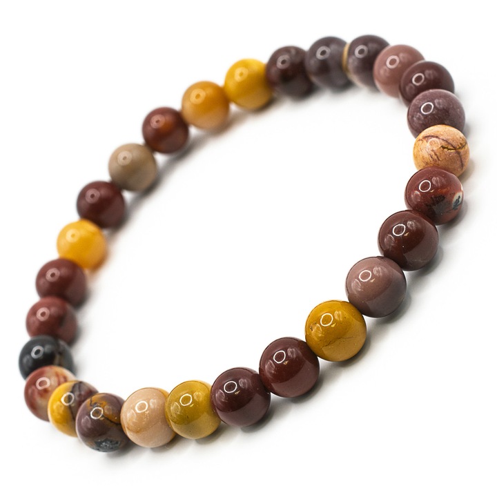 Bratara Rare Mookiate 6 mm, Piatra Naturala, Elastica, Unisex – ABSTRION