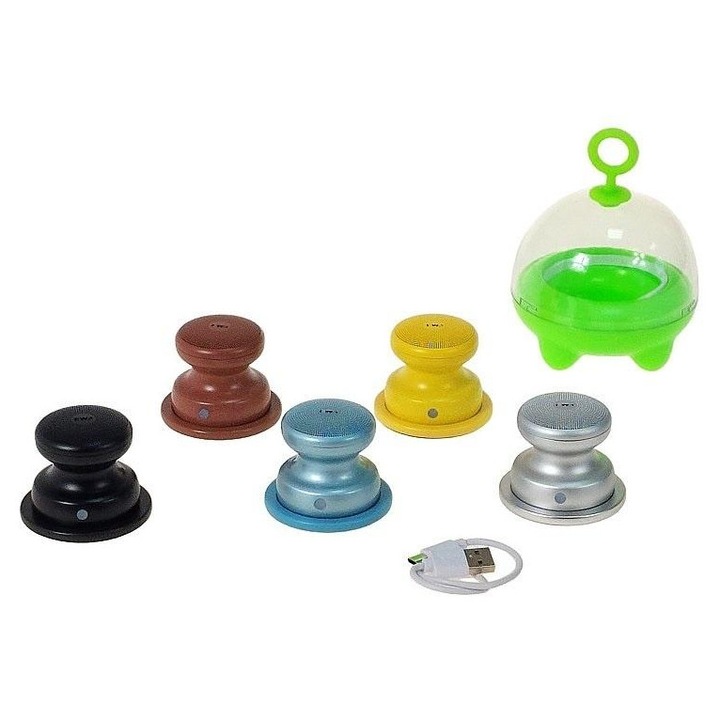 PC hangszóró, ADAR, fém, 4,5x4,5cm, USB kábellel