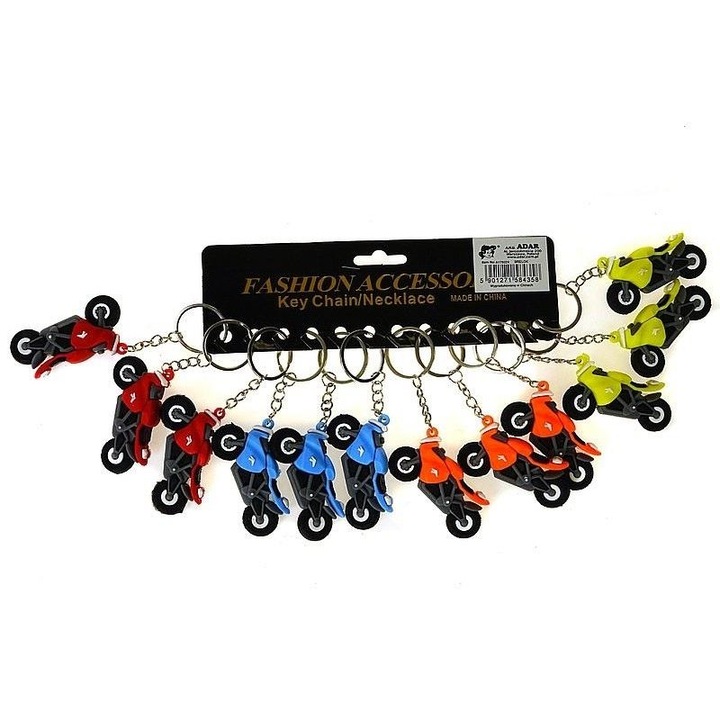 Motoros kulcstartók, ADAR, 12 darabos készlet, szilikon