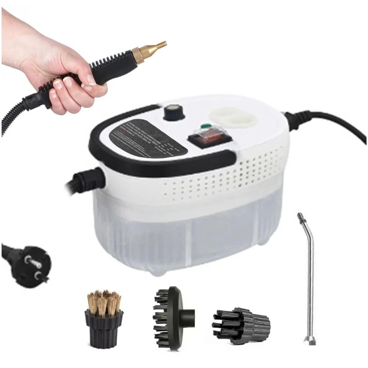 OEM Gőztisztító, 2500W, gyors felmelegedés, magas hőmérséklet, hordozható, fehér