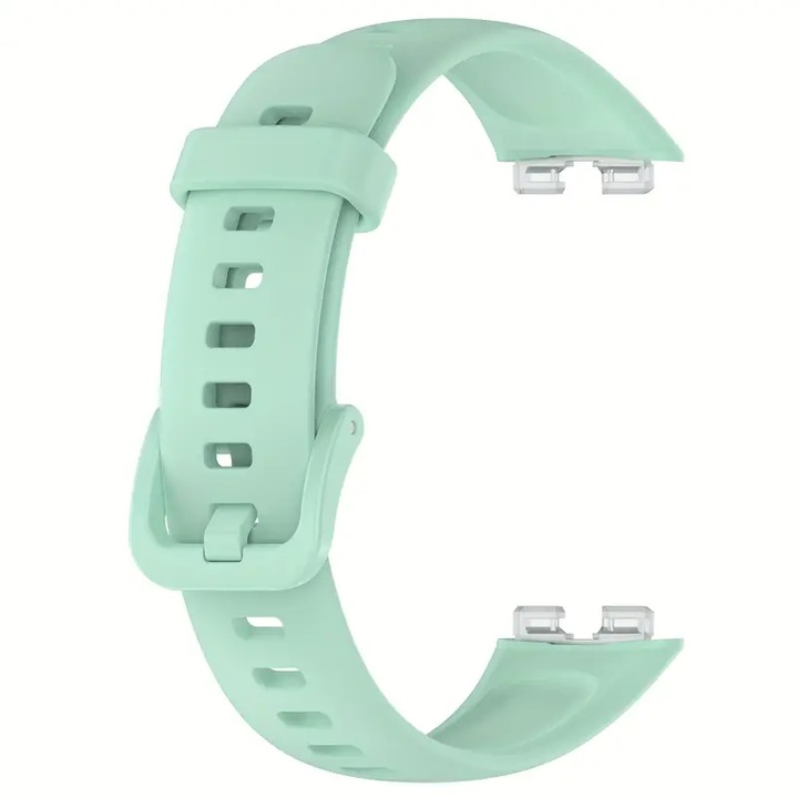 Curea VALLEY-77 pentru brățară fitness Huawei Band 8 / Band 9 / Band 10, Silicon, Mentă