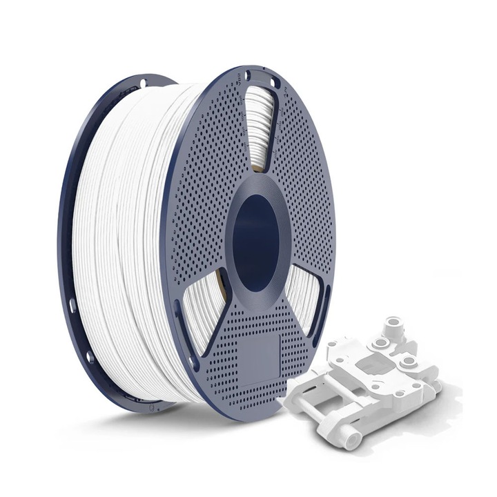 Filament SUNLU PETG, pentru Imprimantă 3D, 1.75mm, 1kg, ALB