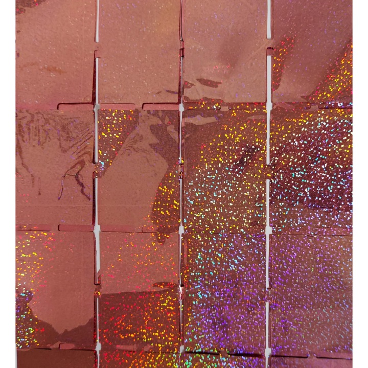 PartyPro dekoratív függöny, rózsaarany holografikus, 200x100cm