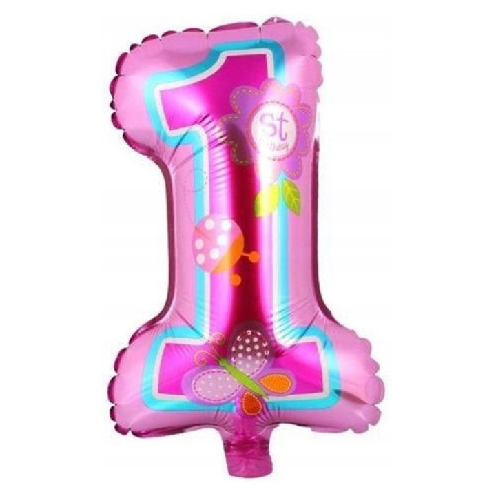 Фолиев балон 1, PartyPro, розов, 47x25 см