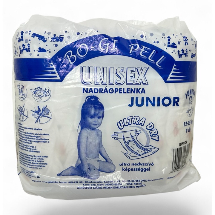 BO-GI Pell Премиум джуниър пелена, размер 5, 12-25 кг, 9 бр