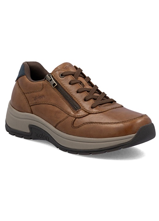 Rieker Rieker férfi fűzős-cipzáras barna bőr sneaker félcipő 11002-22