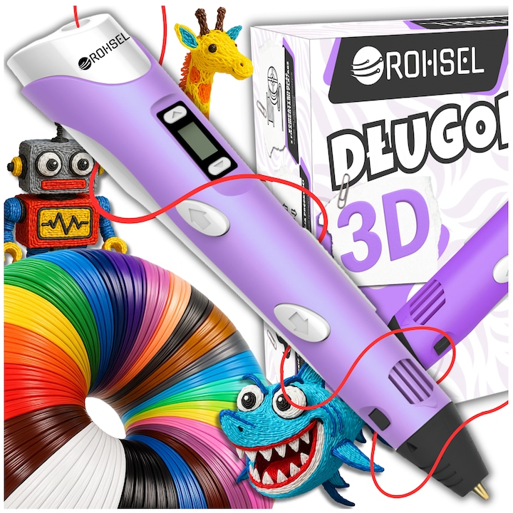 Pix 3D pentru copii – stilou/ imprimanta 3D magica + rezerve 160 metri