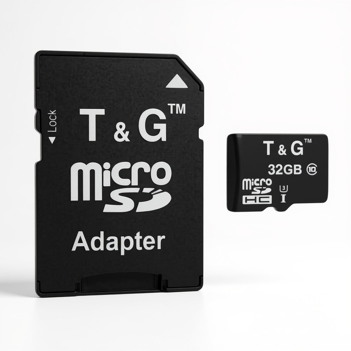 Card de memorie microSD 32GB, Clasa 10, UHS-I, cu adaptor SD – Transfer rapid, compatibil universal