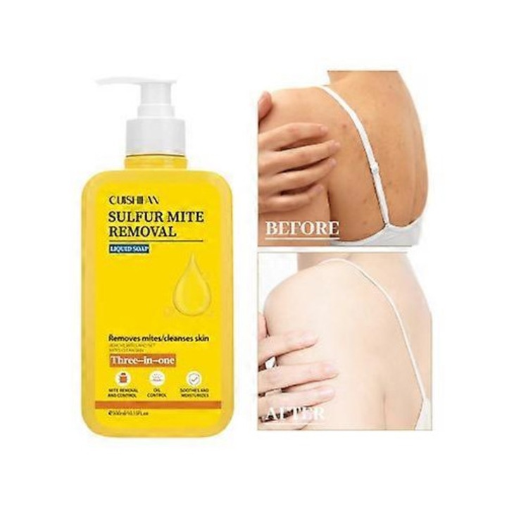 Душ гел с натурална сяра, антибактериална формула, дълбоко почистване, 300мл, комплект от 3 броя