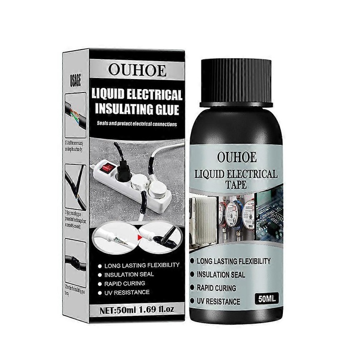Banda izolatoare lichida, Ouhoe, 50ml, negru, uscare rapida, impermeabila