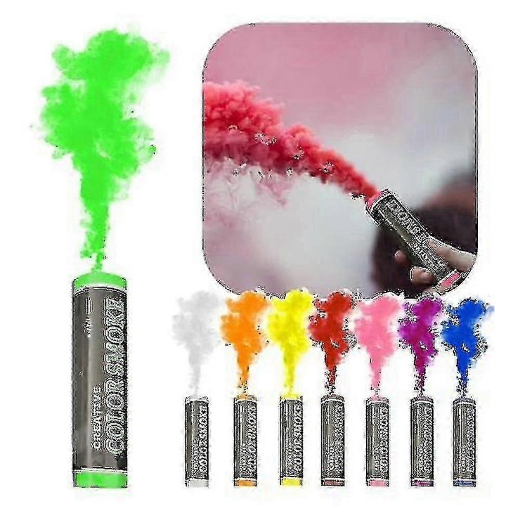 Цветна димна торта за парти, 2.2x2.5см, комплект от 6 цвята