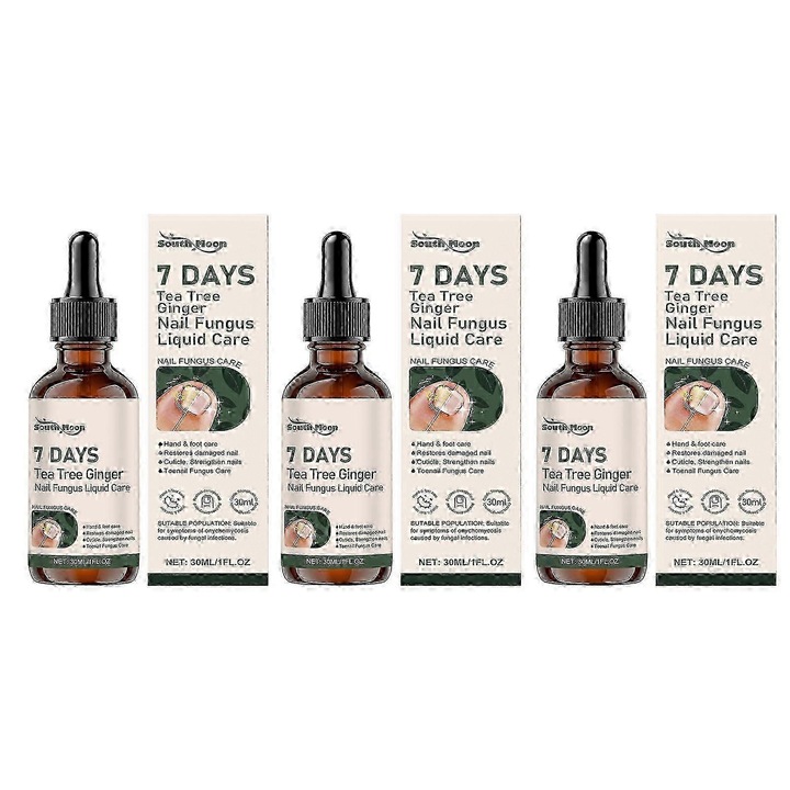 Set 3pcs tratamente pentru unghii cu extract de ghimbir, 30ml, pentru cresterea sanatoasa a unghiilor