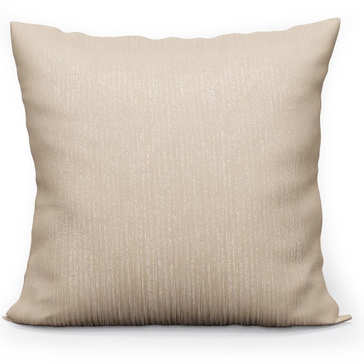 Díszpárnahuzat, Faro, Dekoratív Applikációk, Bársony, Négyzet Alakú, Megfordítható Huzat, Kellemes Tapintású, Cipzárral Felszerelt, Hipoallergén, Oeko Tex Standard 100 Tanúsítvánnyal, Bézs