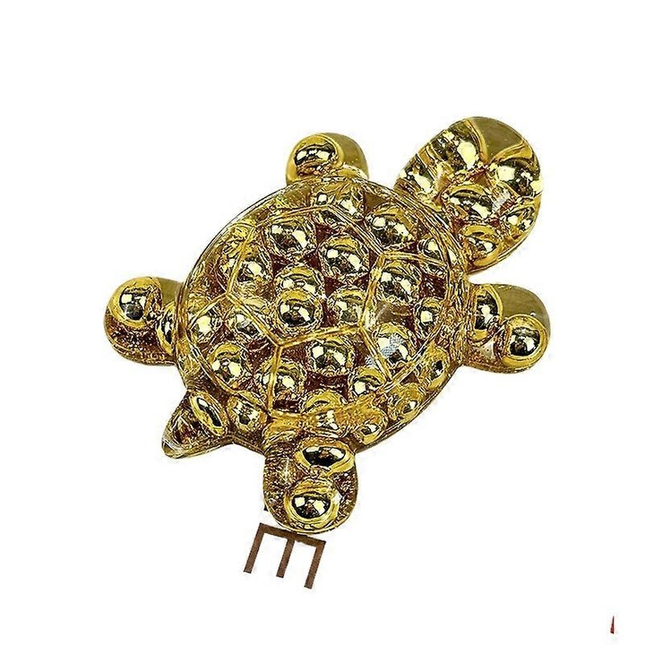 Детска нощна лампа, модел декоративна костенурка, златист