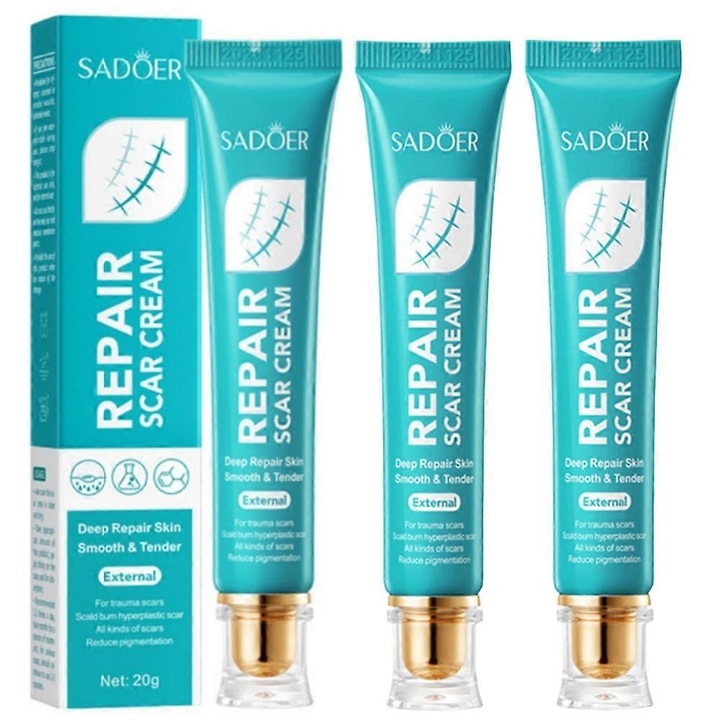 Hegjavító krém, 3 darab, hidratáló, arcra, könnyű textúra, érzékeny bőrre alkalmas