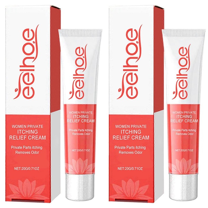 Крем против сърбеж за интимни части, EELHOE, 2 броя, 20g, 12.5x3cm