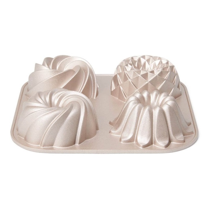 Sütőforma 4 mini süteményhez, Patisse, 24x24x5.5cm, tartós kivitel