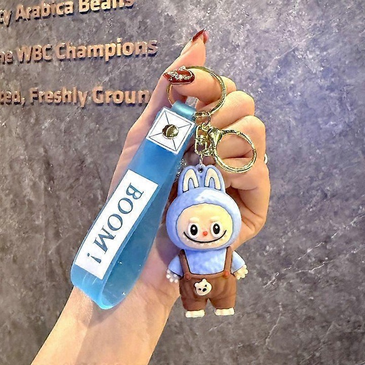 Labubu hátizsák kulcstartó, többszínű, kis méret