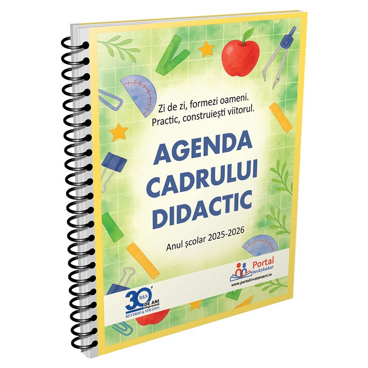 Agenda Cadrului Didactic 2025-2026, RENTROP & STRATON, 17x21cm, spatiu generos pentru notite