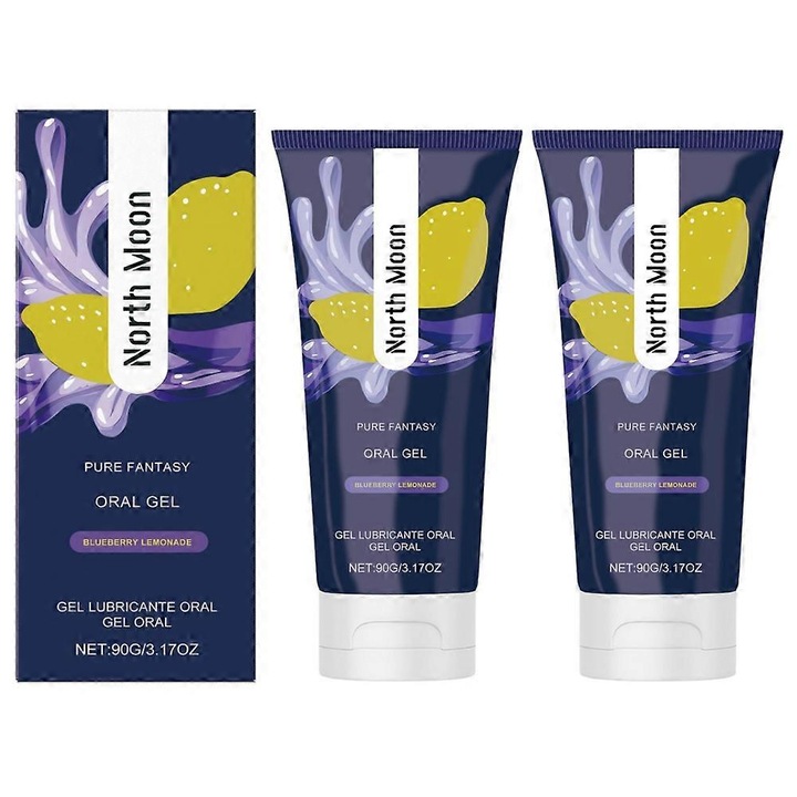 Set 2 Geluri de ingrijire orala pentru reducerea reflexului gag, North Moon, Aroma de fructe