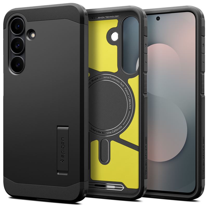 Carcasa Spigen Tough Armor cu MagSafe compatibila cu Samsung Galaxy S25 FE, Black