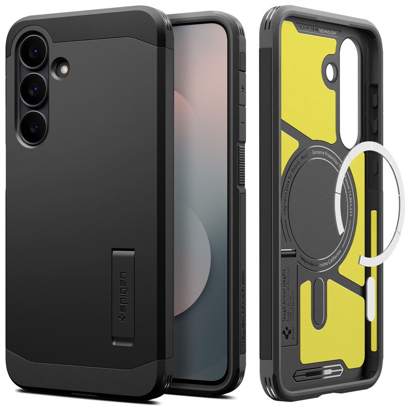 Carcasa Spigen Tough Armor cu MagSafe compatibila cu Samsung Galaxy S25 FE, Black