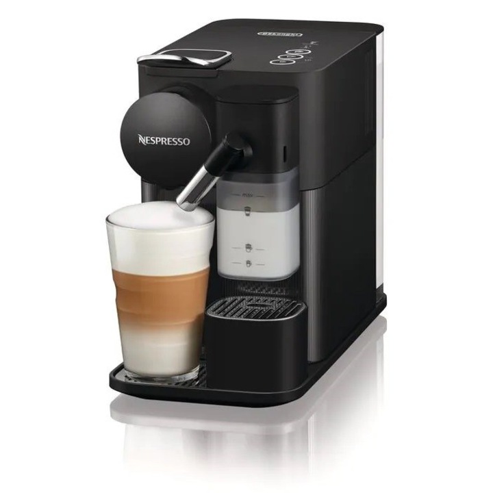 Кафемашина De'Longhi Nespresso Lattissima One EN510.B, 1400W, 19 бара, черна, резервоар за мляко 1л