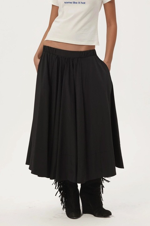 Макси пола за жени, HiCCUP, текстил, черна