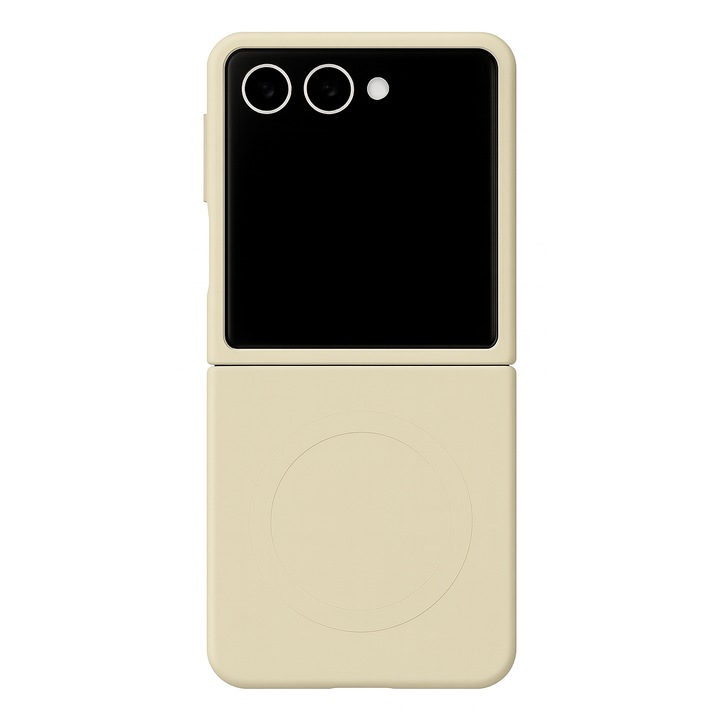 Калъф Elite Matte Magsafe за Samsung Galaxy Z Flip 7, Удароустойчив, Мек силикон, Крем