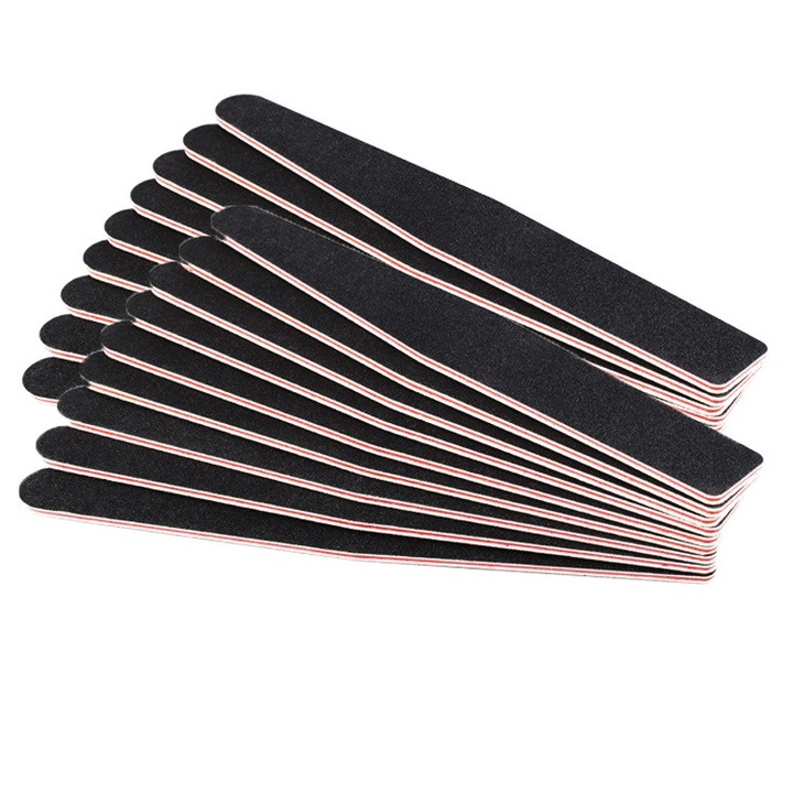 Set 25 Pile Unghii Picatura, Sela, 100/100, negru