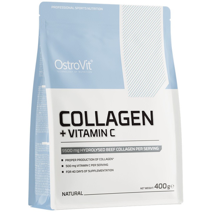 Supliment alimentar OstroVit Collagen + Vitamin C Natural 400g