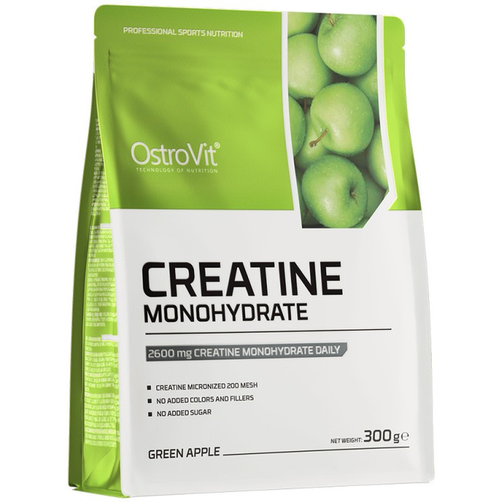 Supliment alimentar OstroVit Creatine Monohydrate Green Apple 300g
