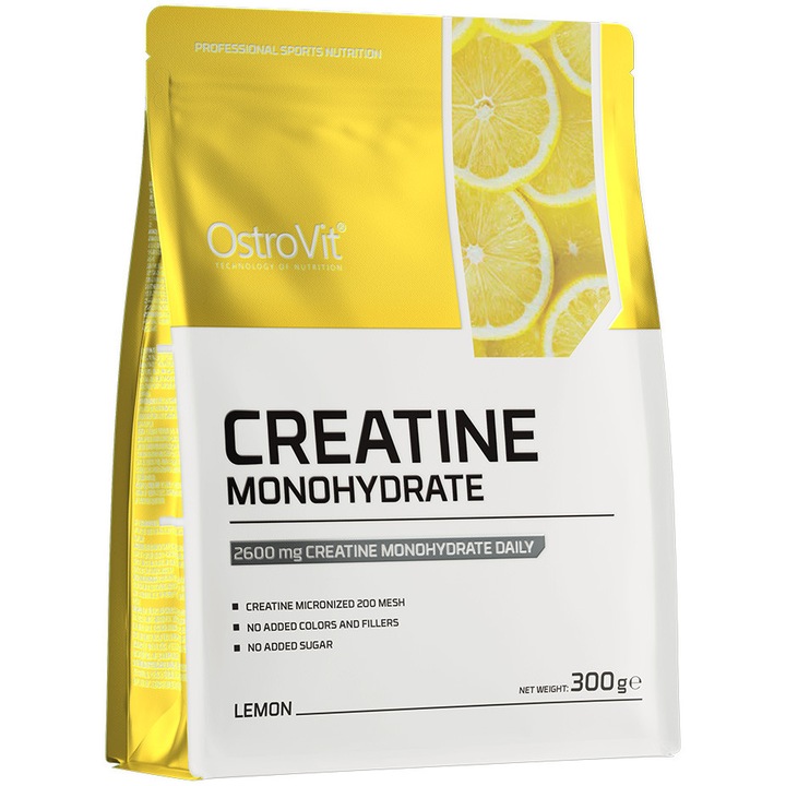 Supliment alimentar OstroVit Creatine Monohydrate Lemon 300g