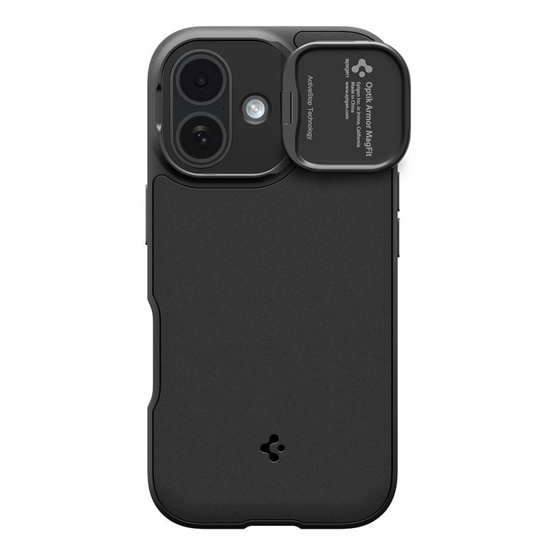 Carcasa Spigen Optik Armor cu MagSafe compatibila cu iPhone 17, Negru