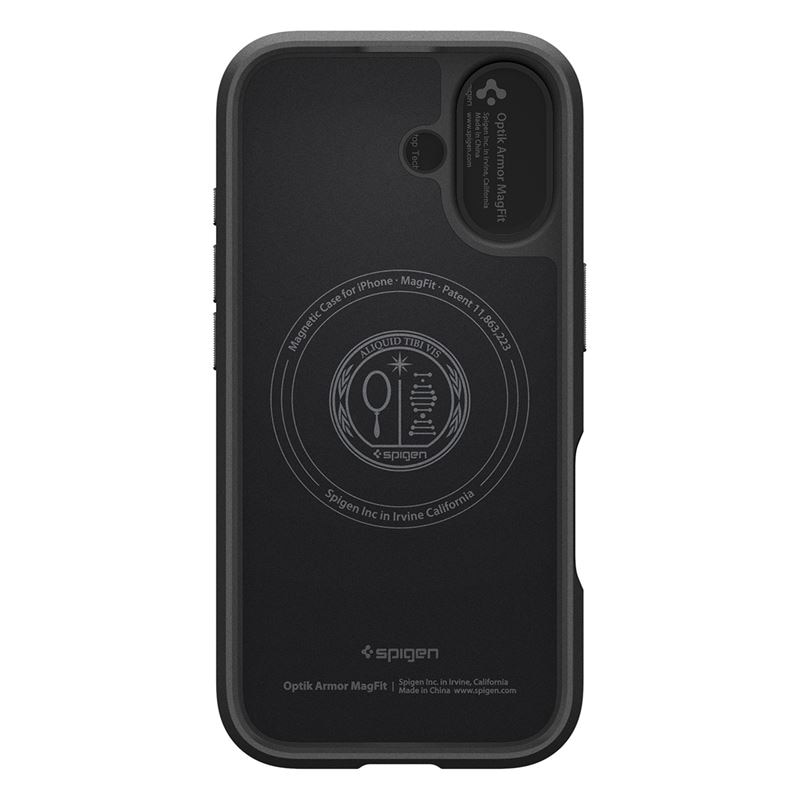Carcasa Spigen Optik Armor cu MagSafe compatibila cu iPhone 17, Negru