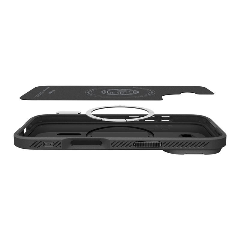 Carcasa Spigen Optik Armor cu MagSafe compatibila cu iPhone 17, Negru