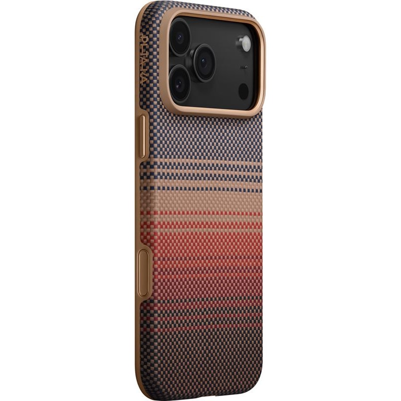 Carcasa Pitaka Aramid UltraGuard Sunset compatibila cu iPhone 17 Pro, Portocaliu